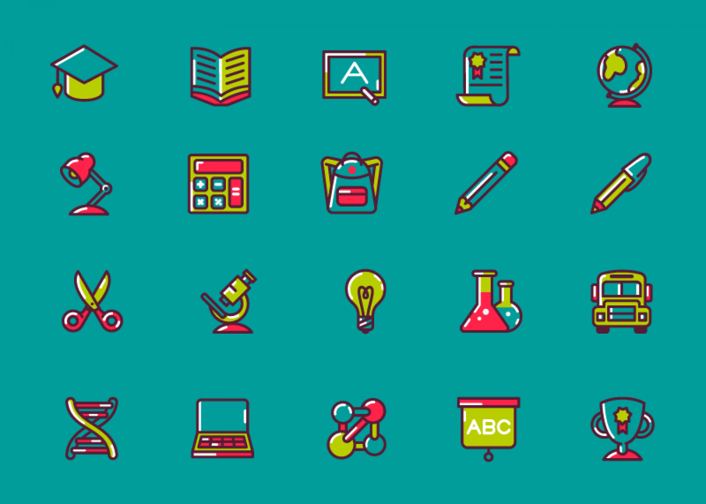 Education icons