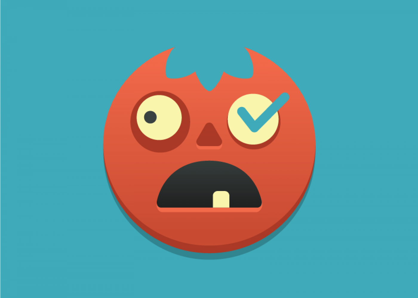 Pomodoro zombie illustration