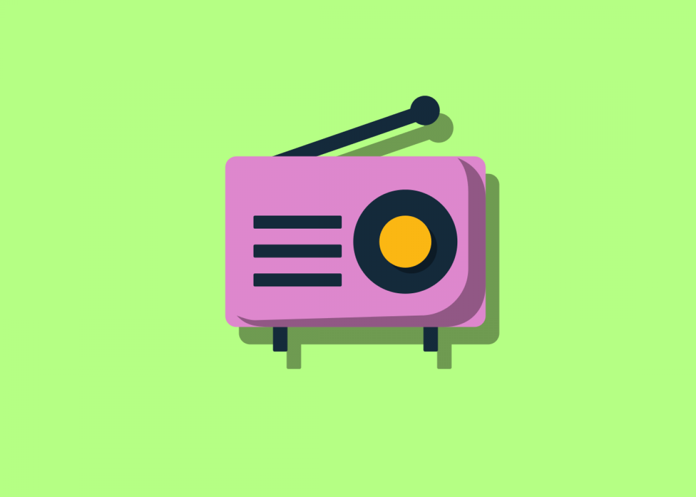 Vintage rose radio