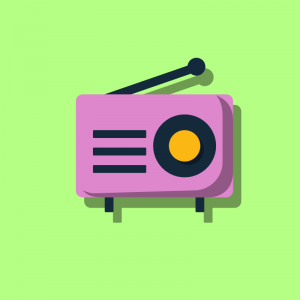 Vintage rose radio