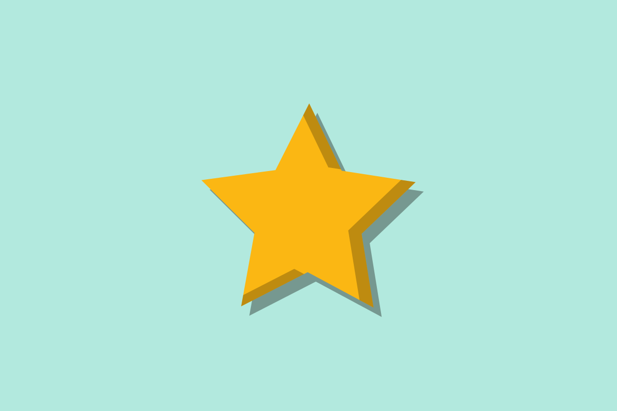 A yellow star