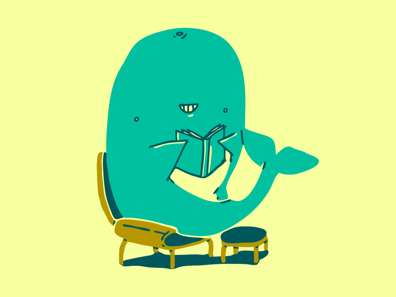Green whale reading