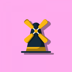 Windmill icon rose